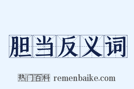 胆当反义词是什么意思的图片